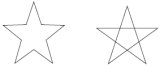 Объекты, полученные с помощью инструмента Star (Звезда) (слева) и Complex Star (Сложная звезда) (справа)