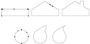 Использование фигур-заготовок в виде прямоугольника и эллипса для построения более сложных фигур