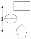 Распределение объектов по центру по вертикали